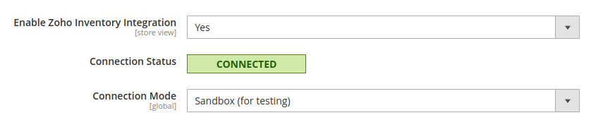 select connection mode