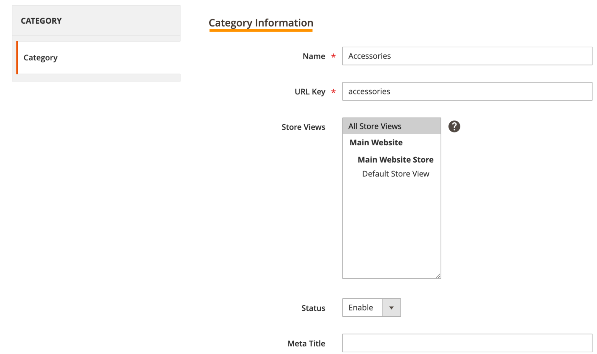Category Information