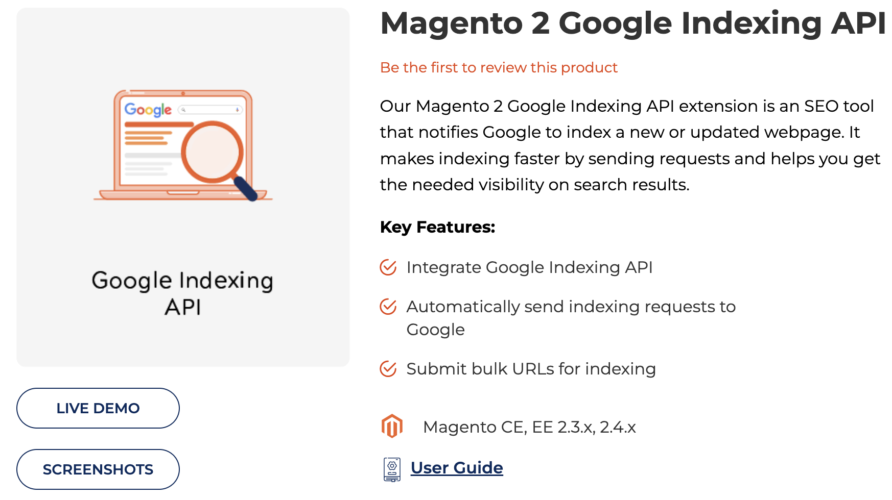Magento 2 Google Indexing API Extension by Meetanshi