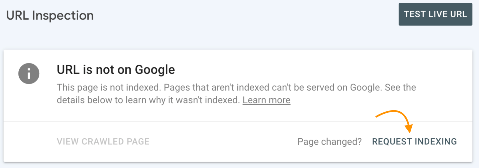 Manually Request Indexing Via Search Console
