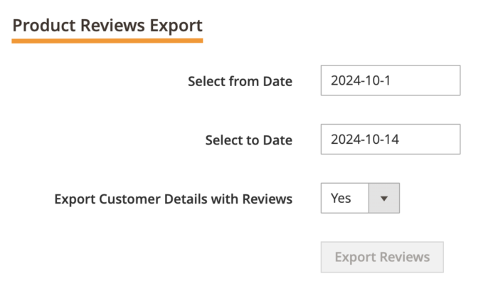 Product Reviews Export
