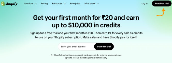 Select Your Shopify Plan