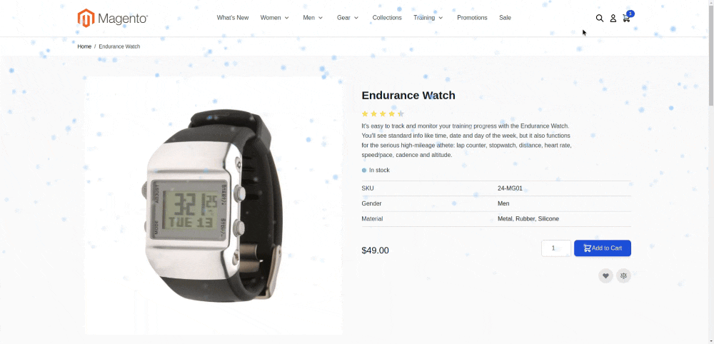 Magento 2 Snowfall Effect Showing on Your Website