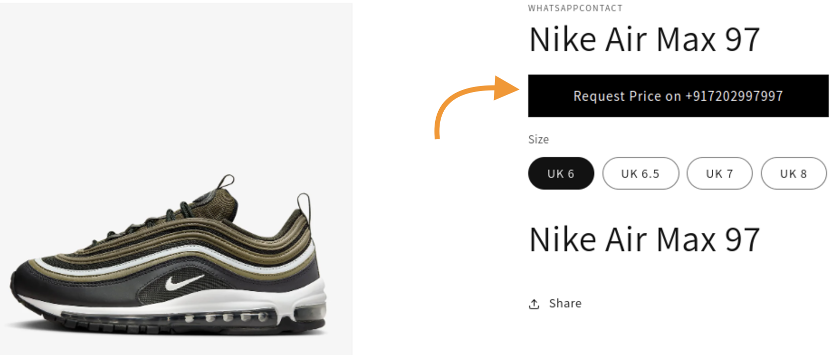 Request price label on frontend