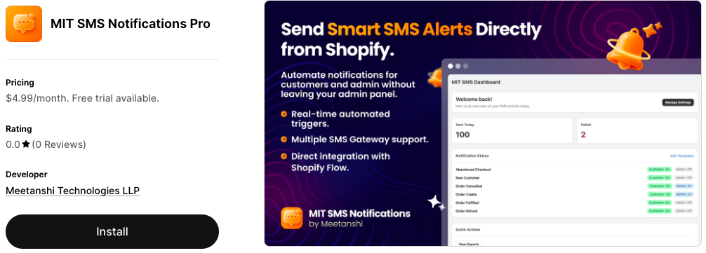 MIT SMS Notification Pro