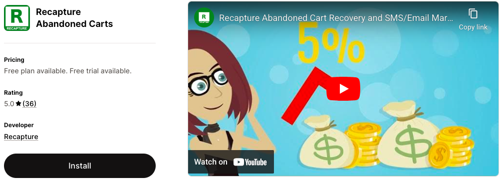 Recapture Abandoned Cart