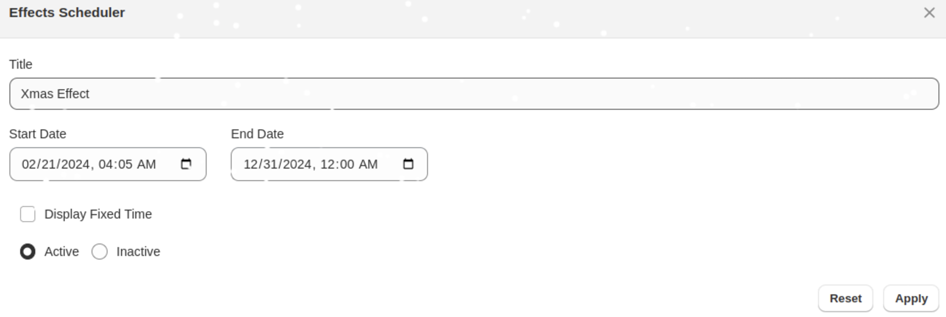 Effects Scheduler