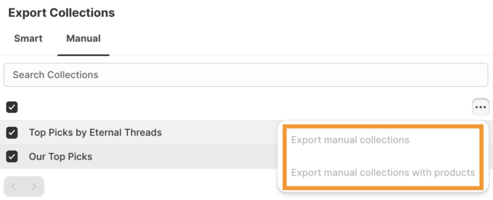 export collection