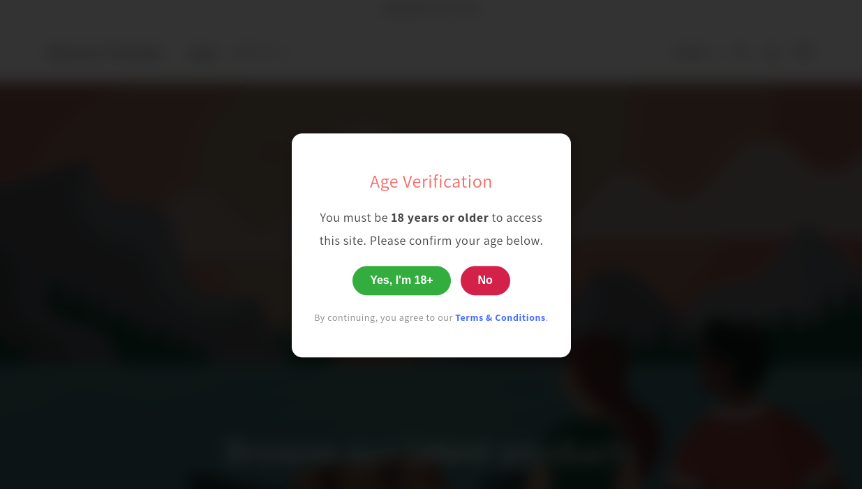 Age Verification Pop Up on Frontend