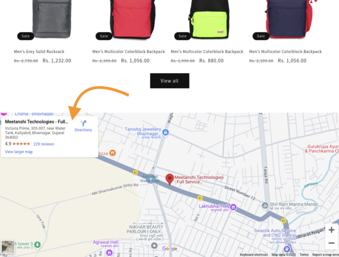 Google maps in your Shopify store
