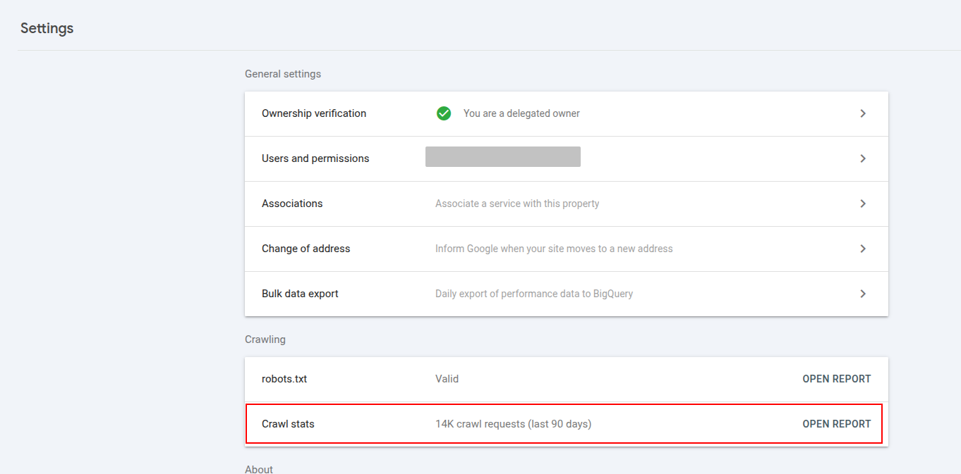 google search console crawl stats
