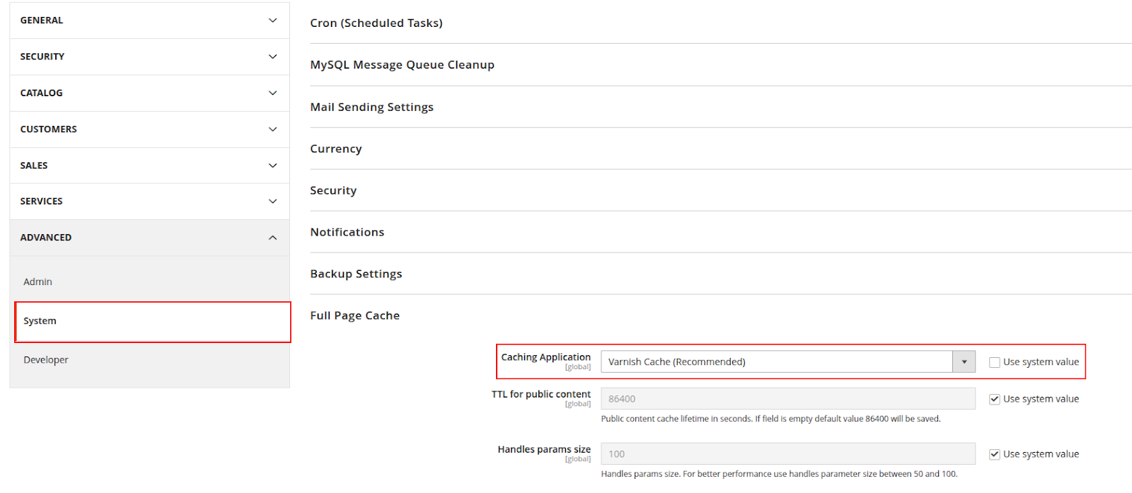 use varnish cache in magento 2