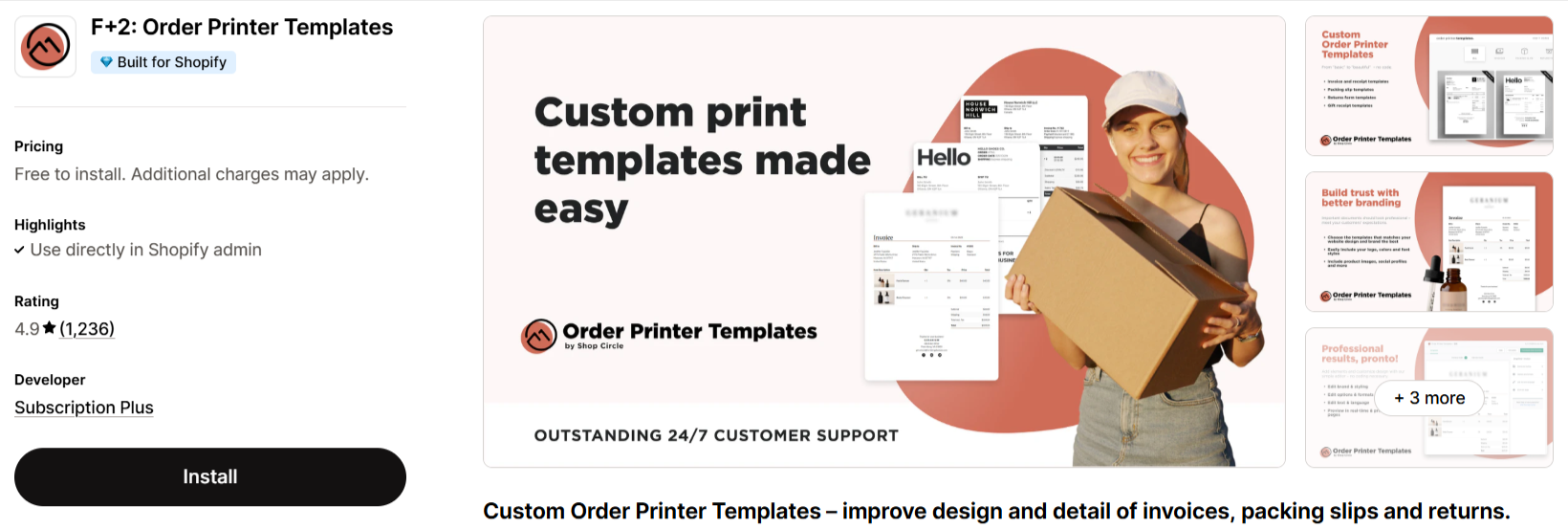 F+2: Order Printer Templates
