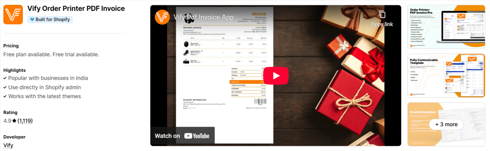 Order Printer: PDF Invoice App