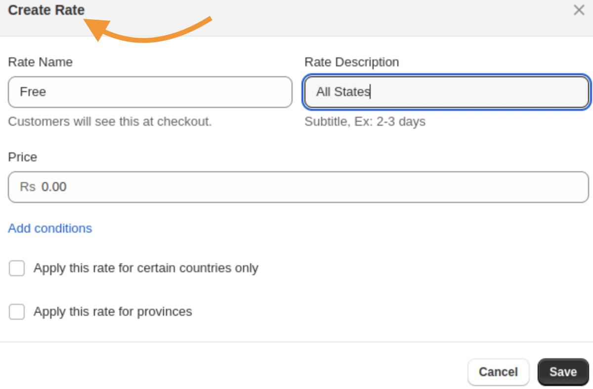 Step 3 Add Your Shipping Methods