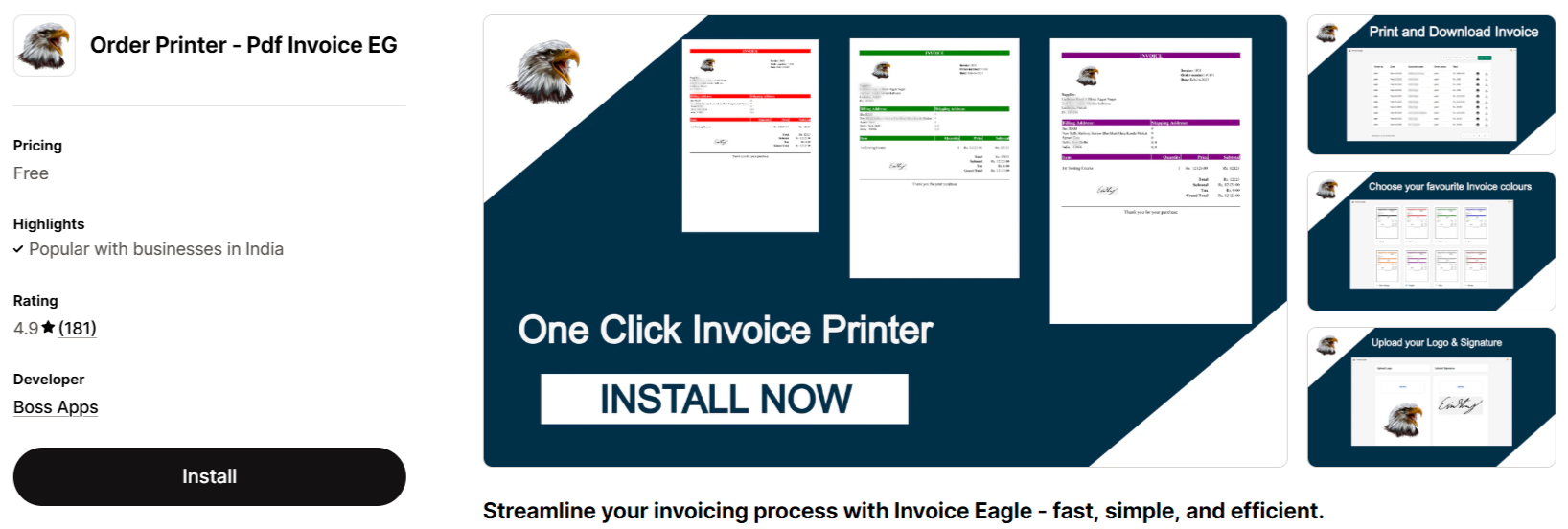 Order Printer – Invoice Eagle