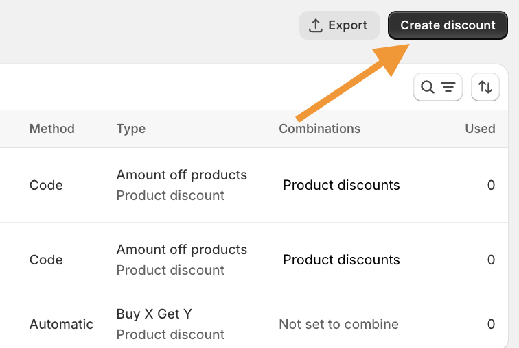 Create Discount Code