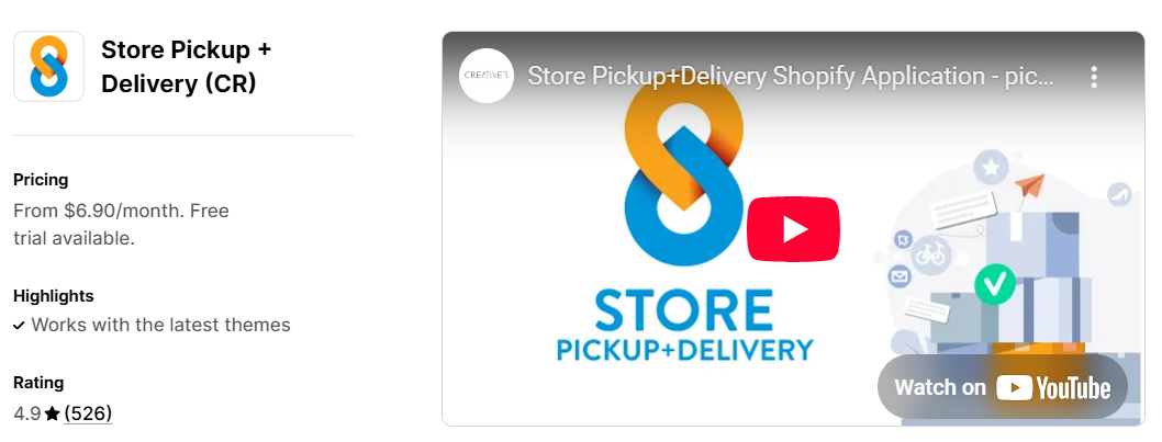 Store Pickup Delivery CR