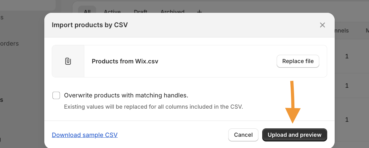 Import Products CSV into Shopify