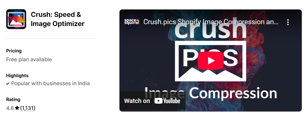 Crush Speed Image Optimizer