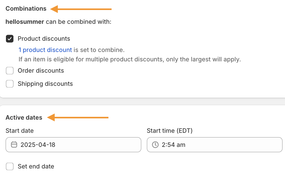Select Countries and Active Dates