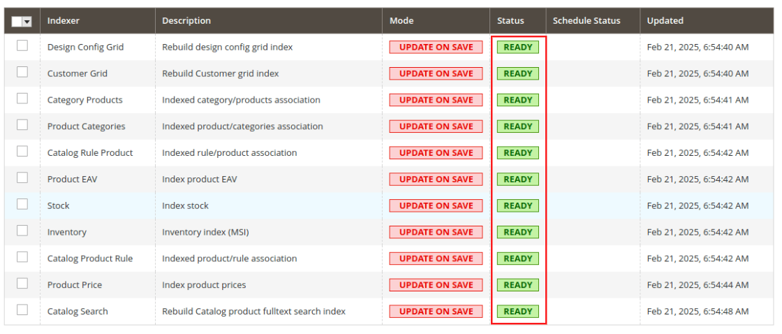 Check the Indexer Status