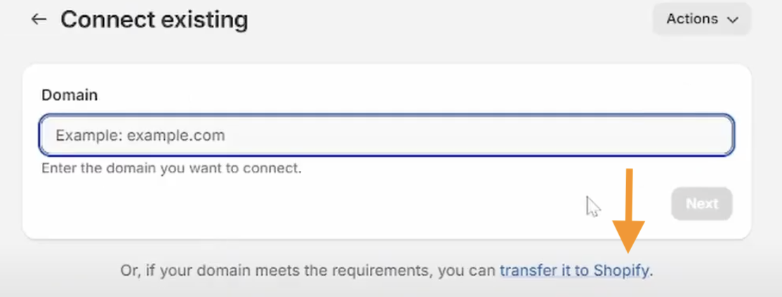 Transfer it to Shopify