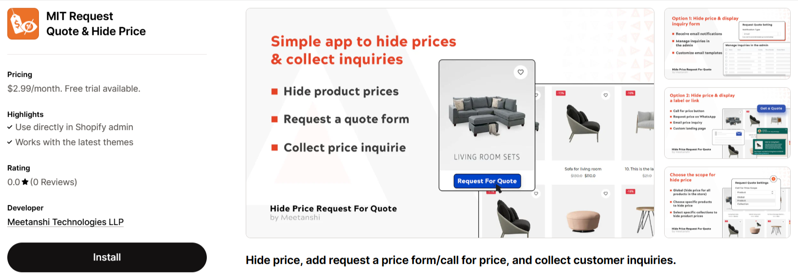 MIT Request a Quote Hide Price