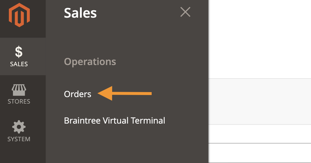 Navigate to Ordes in Sales