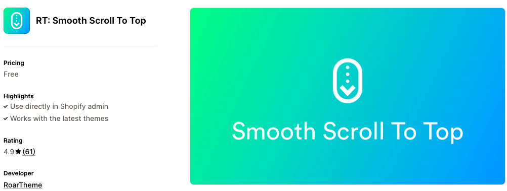 Rt Smooth Scroll to Top