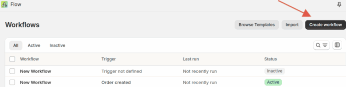 Create a New Workflow