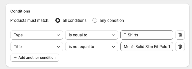 You Can Add Another Condition