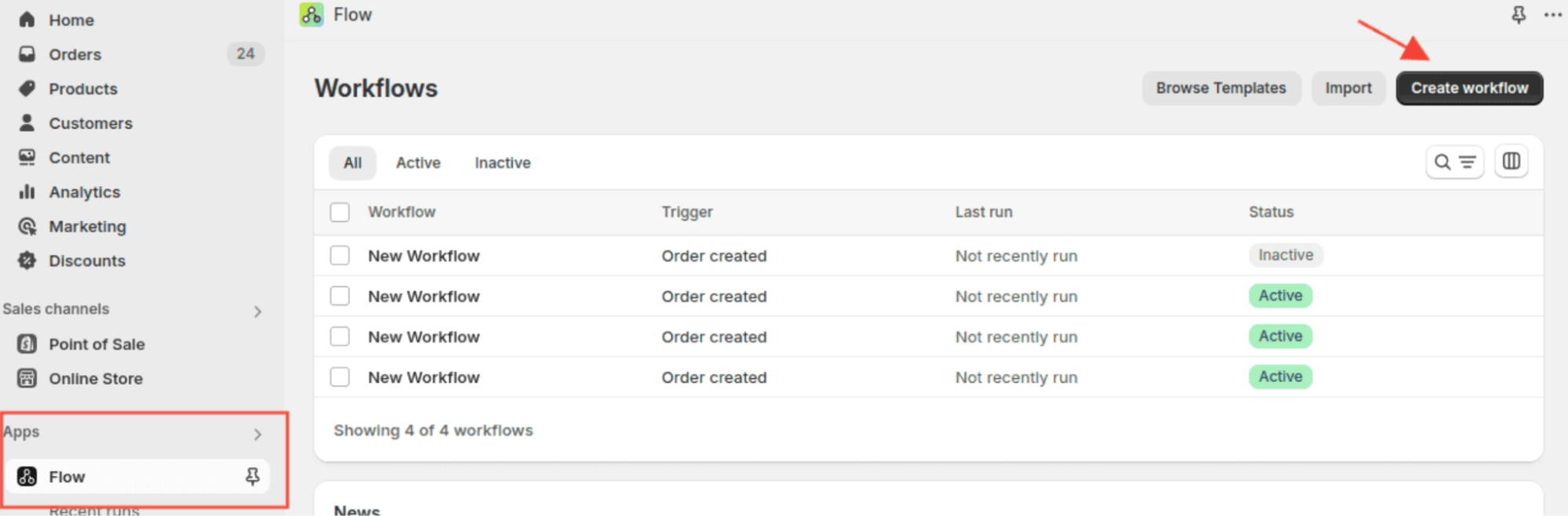 Create a New Workflow