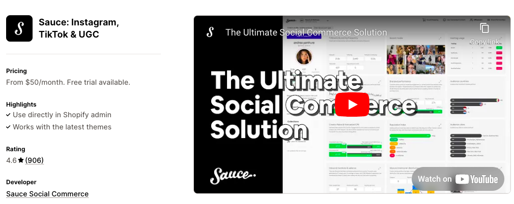 Sauce Instagram TikTok UGC