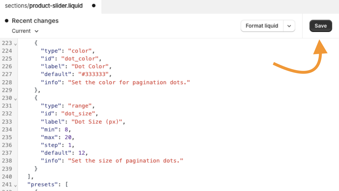 Add Image Slider Code