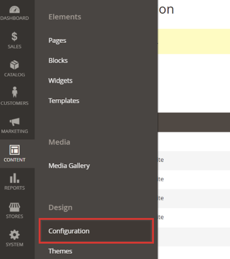 Navigate to Magento 2 Admin Configuration