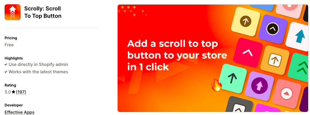 Scrolly Scroll to Top Button