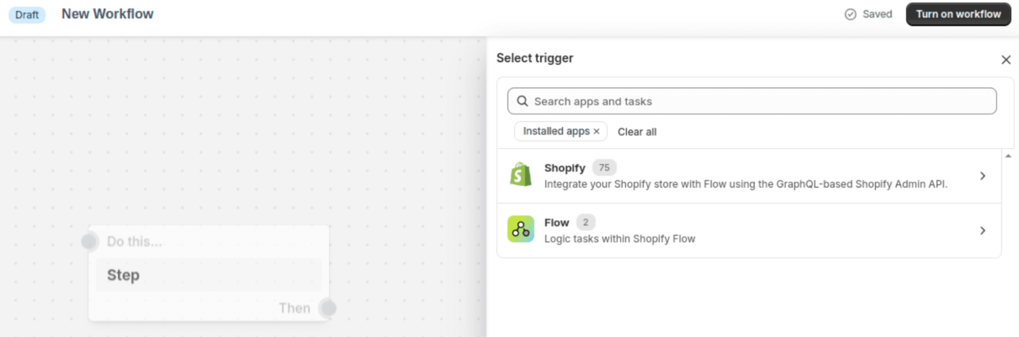Workflow Creation Dashboard