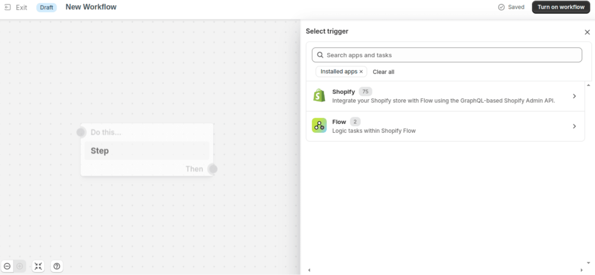 Workflow Creation Dashboard