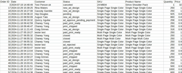 Saved CSV in the Root Directory