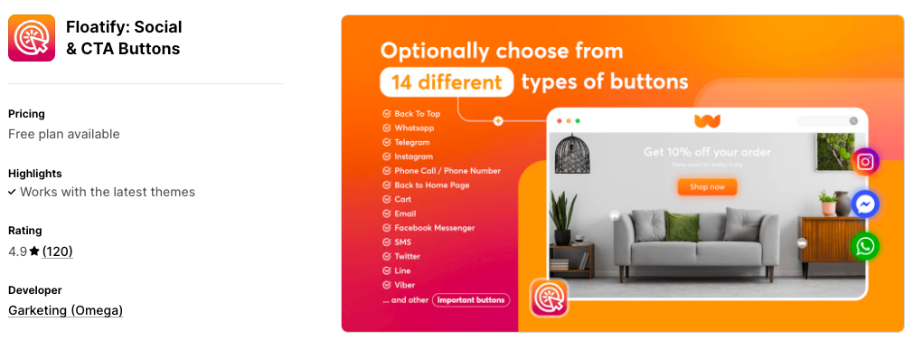Floatify Social CTA Button