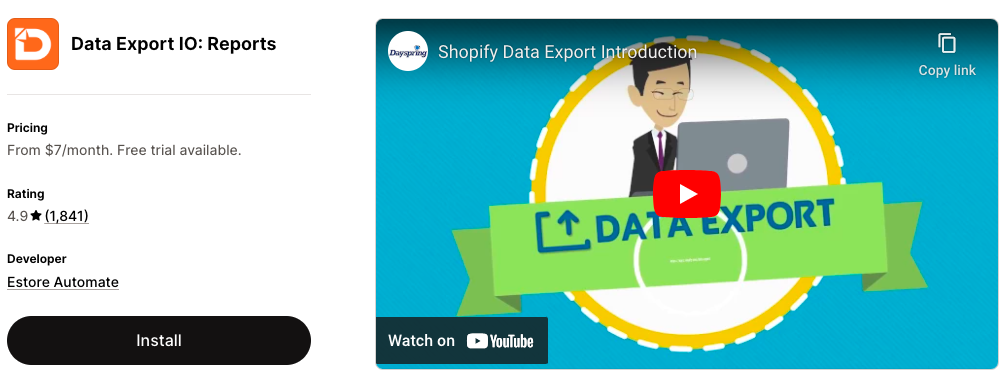 Data Export IO Reports