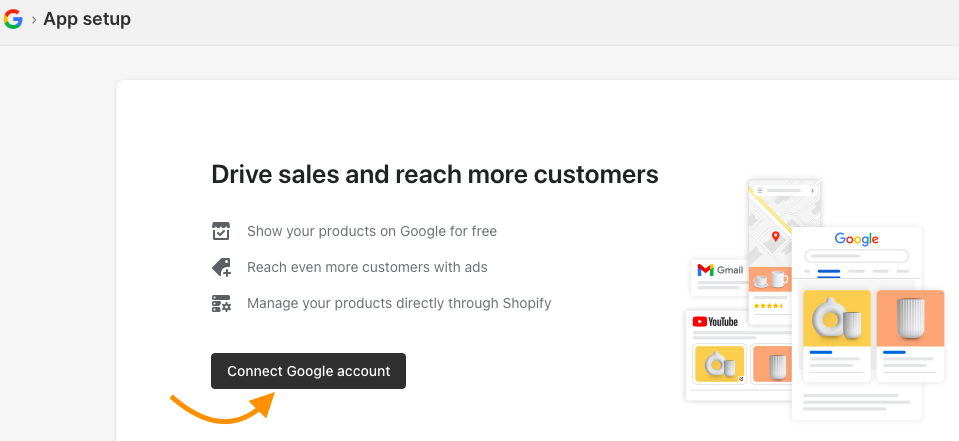 Click Connect Google Accout