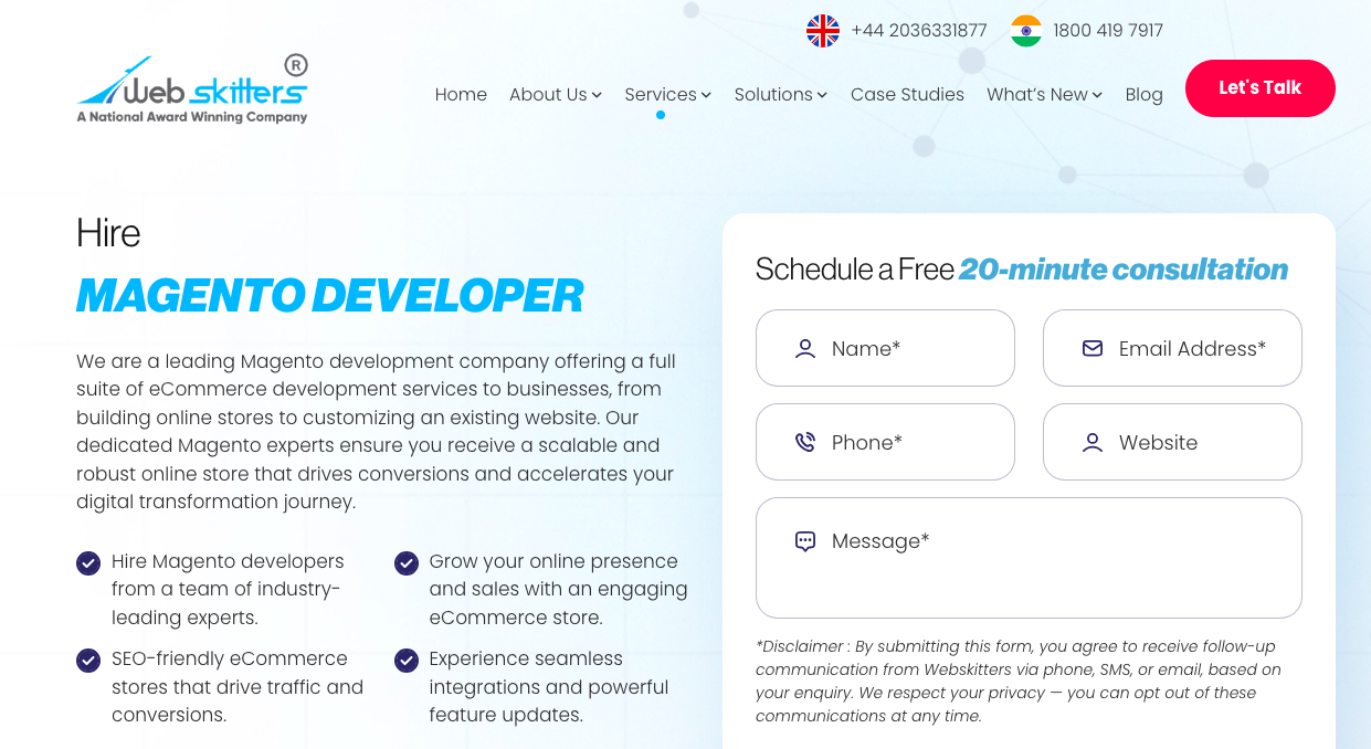 Web skitters Migration Service