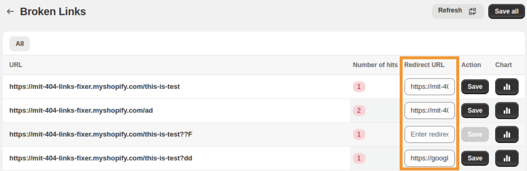 Yoou can add a 301 redirect fro each URL [404 url]