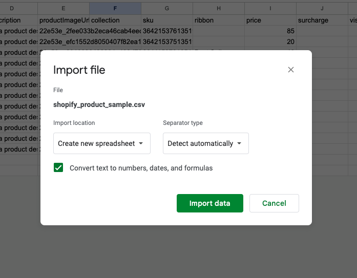 Open a New Google Sheet > File > Import > Click Import Data