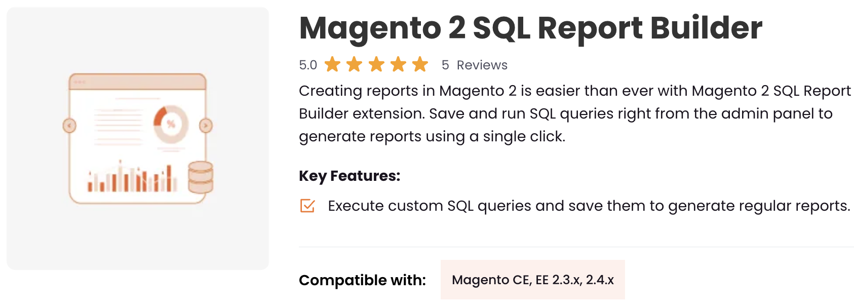 Magento 2 SQL Report Builder