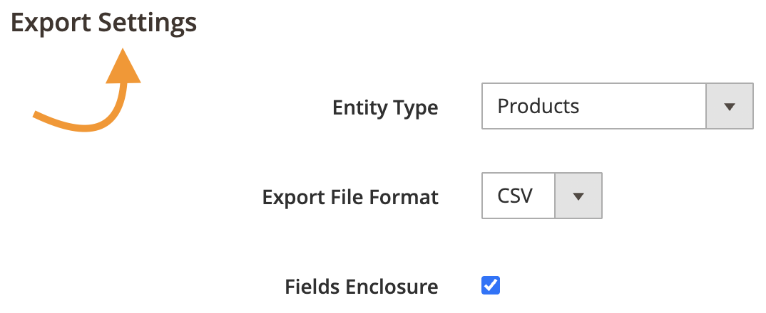 Add Export Settings