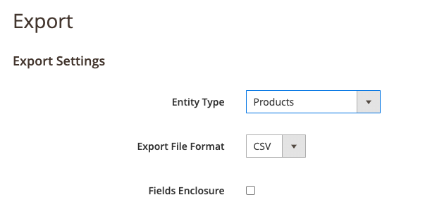 Config Export Settings
