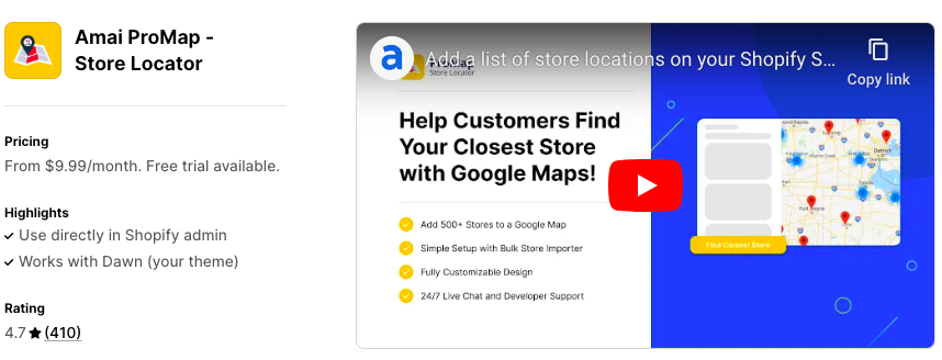 Amai ProMap Store Locator